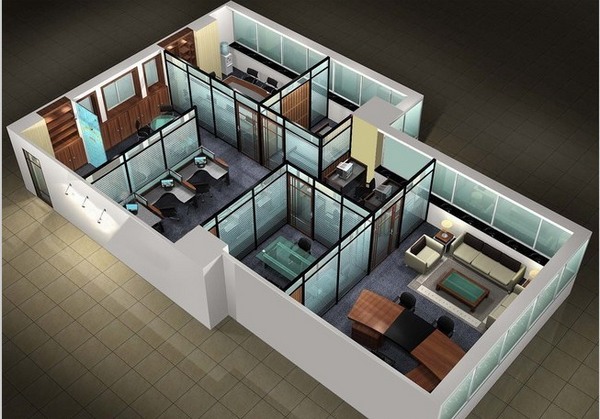 玻璃材質辦公室隔墻